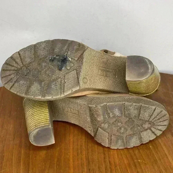 Brash Women's Boots Booties Size 9 Lace-Up Style Faux Suede Tan Block Heels - Picture 8 of 8